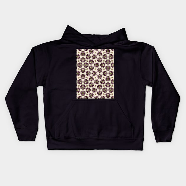 Maroon Flower Looking Pattern - WelshDesignsTP003 Kids Hoodie by WelshDesigns